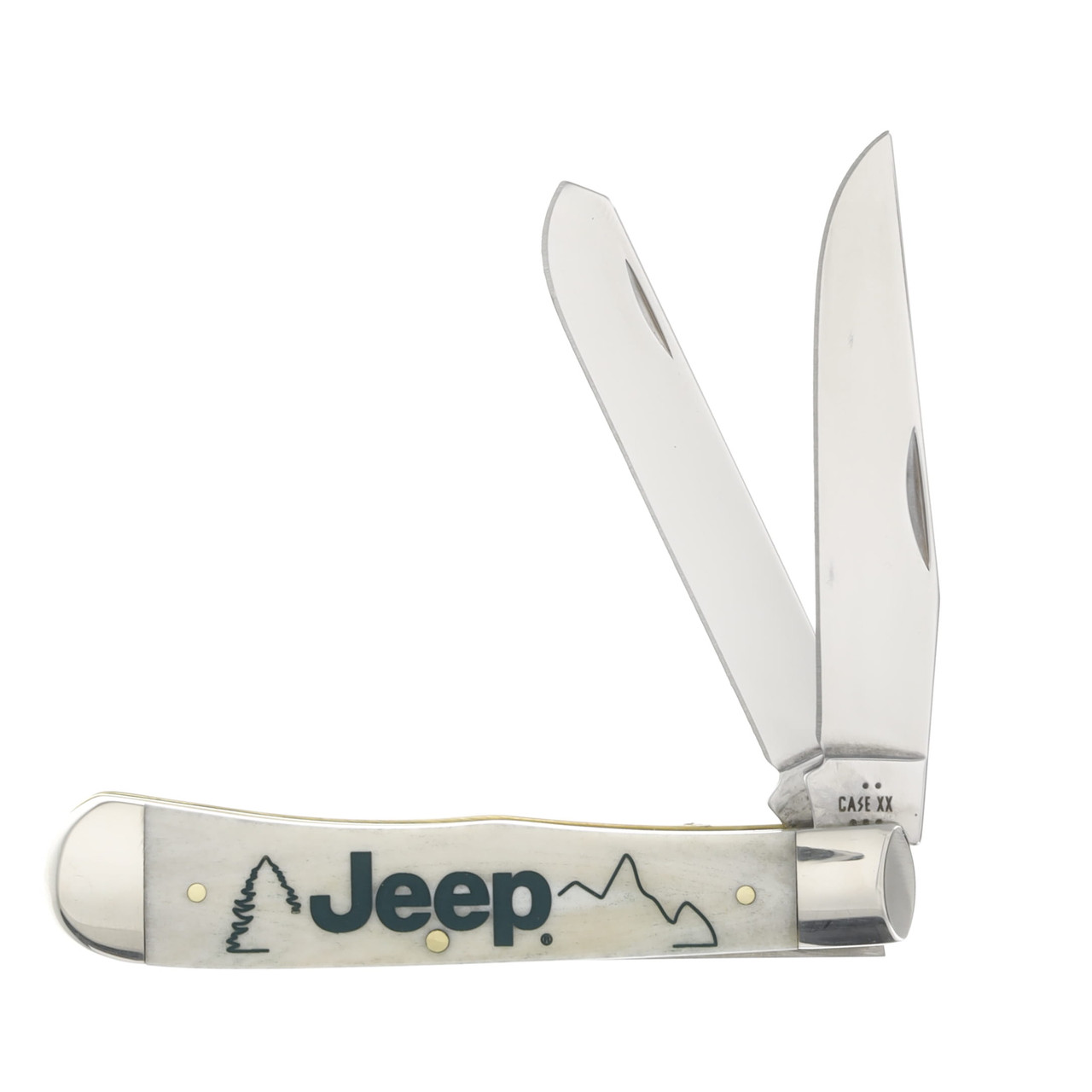 Case XX Jeep Smooth Natural Bone Trapper Folding Knife CA27013