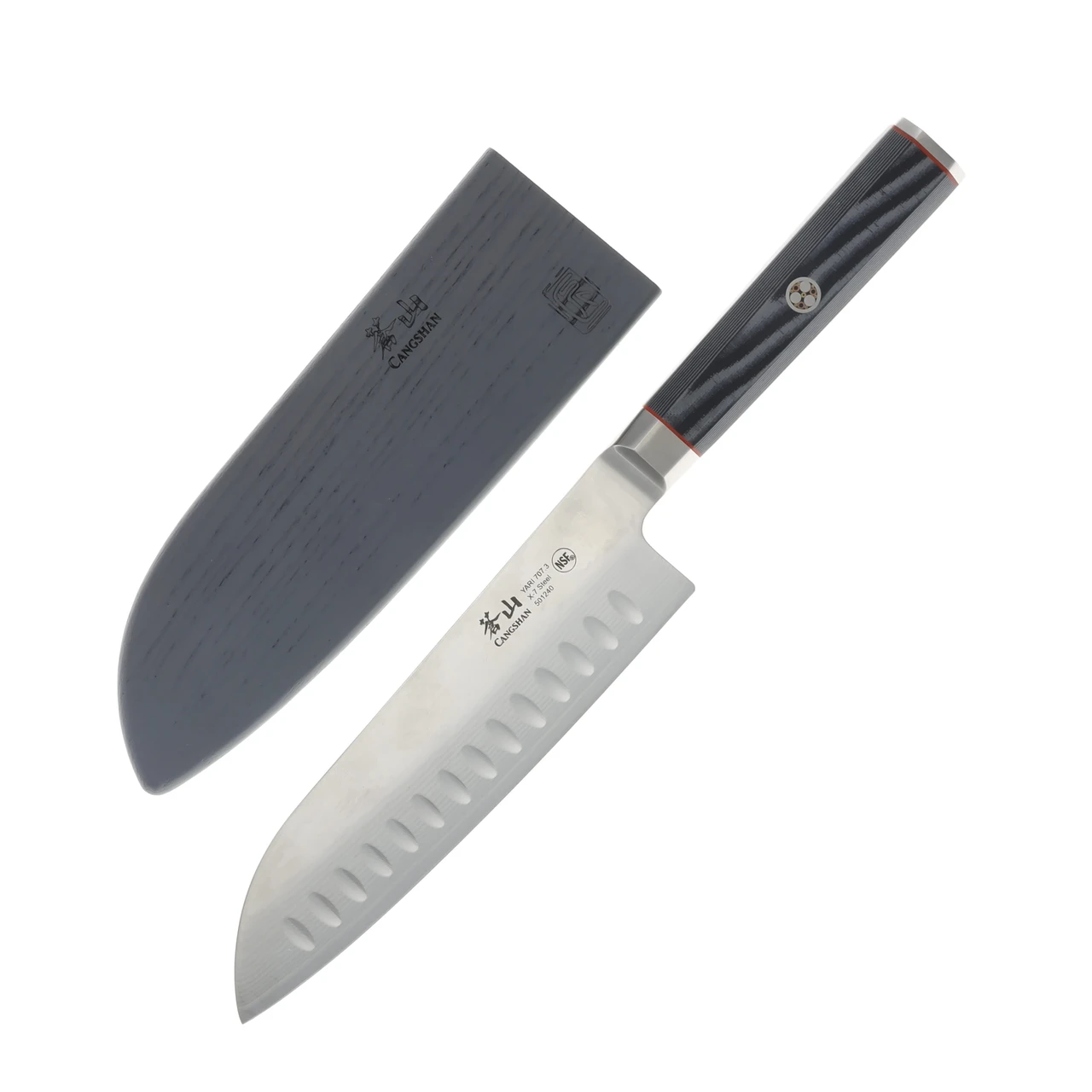 Cangshan Yari Series 7" Santoku Knife With Sheath 501240