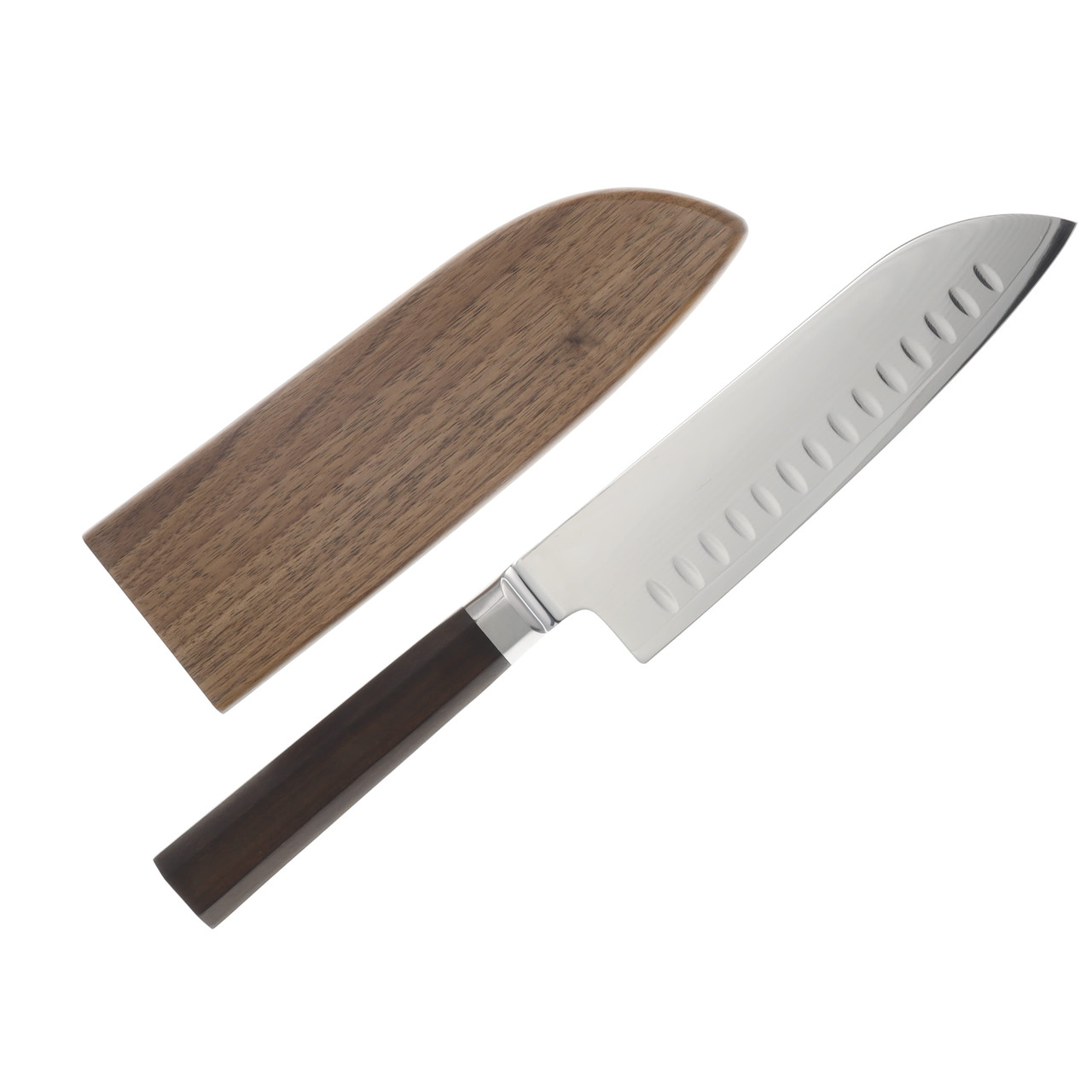 Cangshan Maya Series 7in Santoku Knife With Sheath 501905 - Smoky