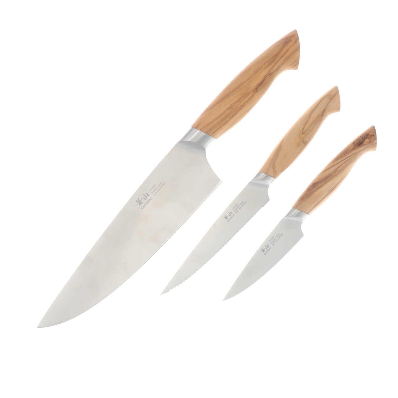 Cangshan Oliv Series 4 pc HUA Knife Block Set 501677