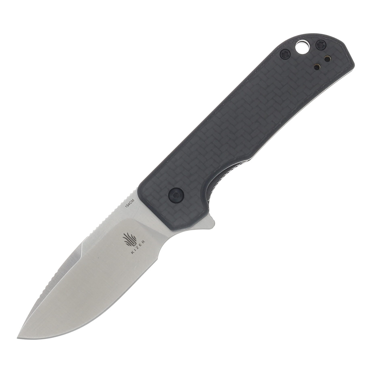 Kizer Nice Guy Carbon Fiber 2.39in Stonewashed Drop Point Blade V3011C1