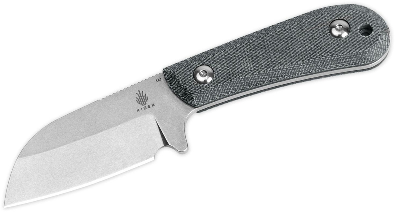 Kizer Deckhand Fixed Blade Knife 2.94 Inch Plain Stonewash Sheepsfoot 1062A1