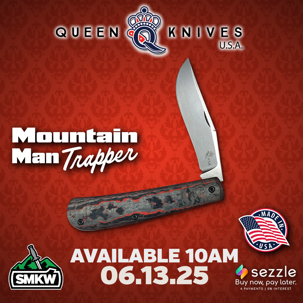Queen USA Mountain Man Trapper Magnacut/Lava Flow Fat Carbon