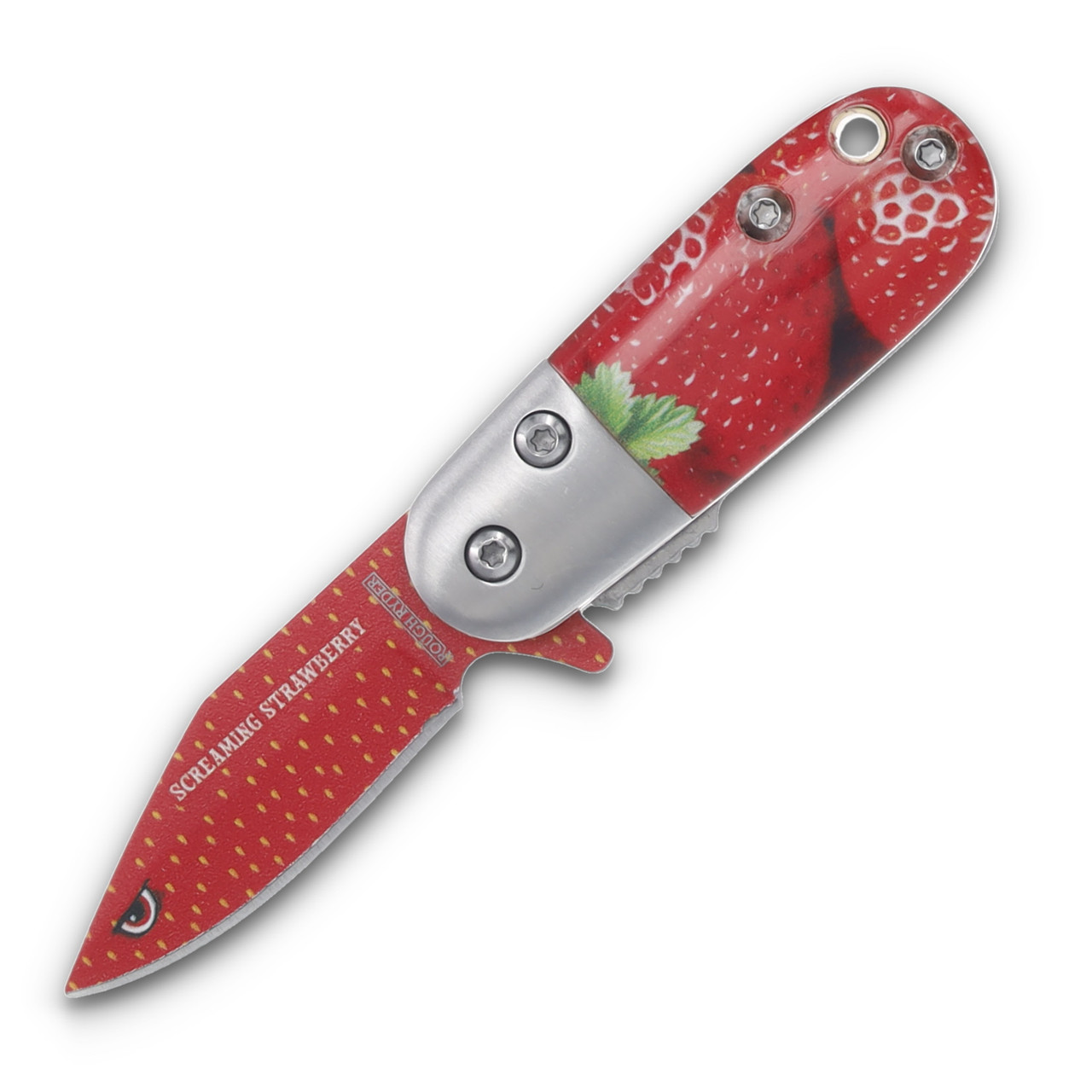 Rough Ryder Screamin' Strawberry Spring-Assisted Mini Folding