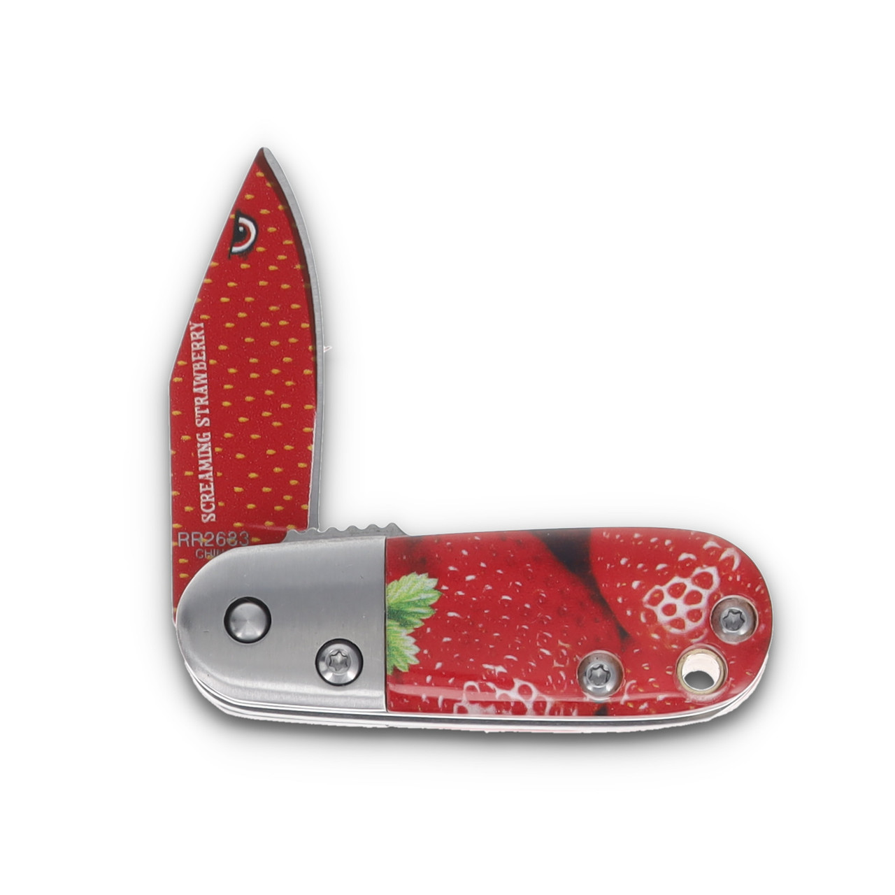 Rough Ryder Screamin' Strawberry Spring-Assisted Mini Folding