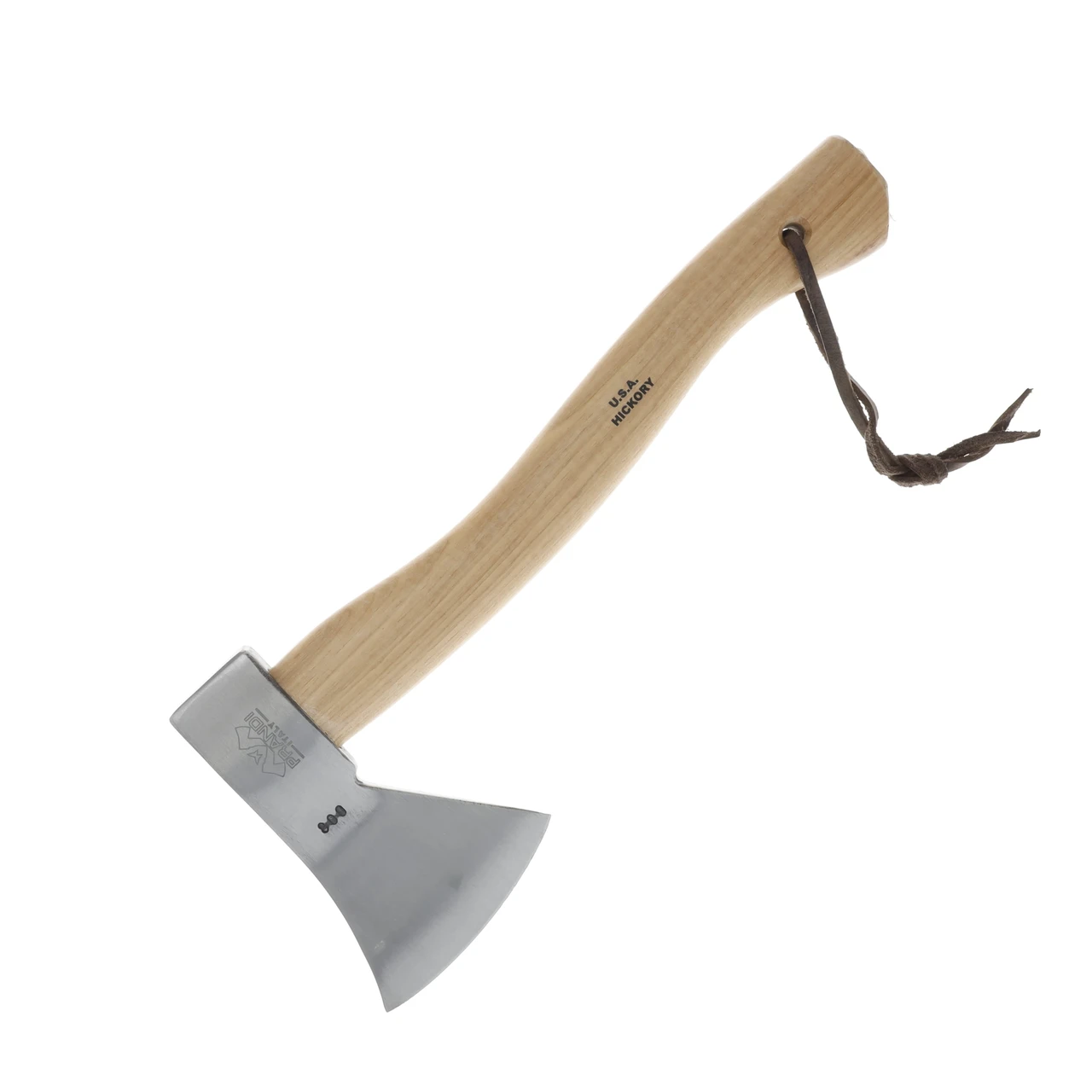 Prandi German Style Hatchet Classic 15" overall. Carbon steel 1.80lb axe head. American Hickory handle. Lanyard hole.