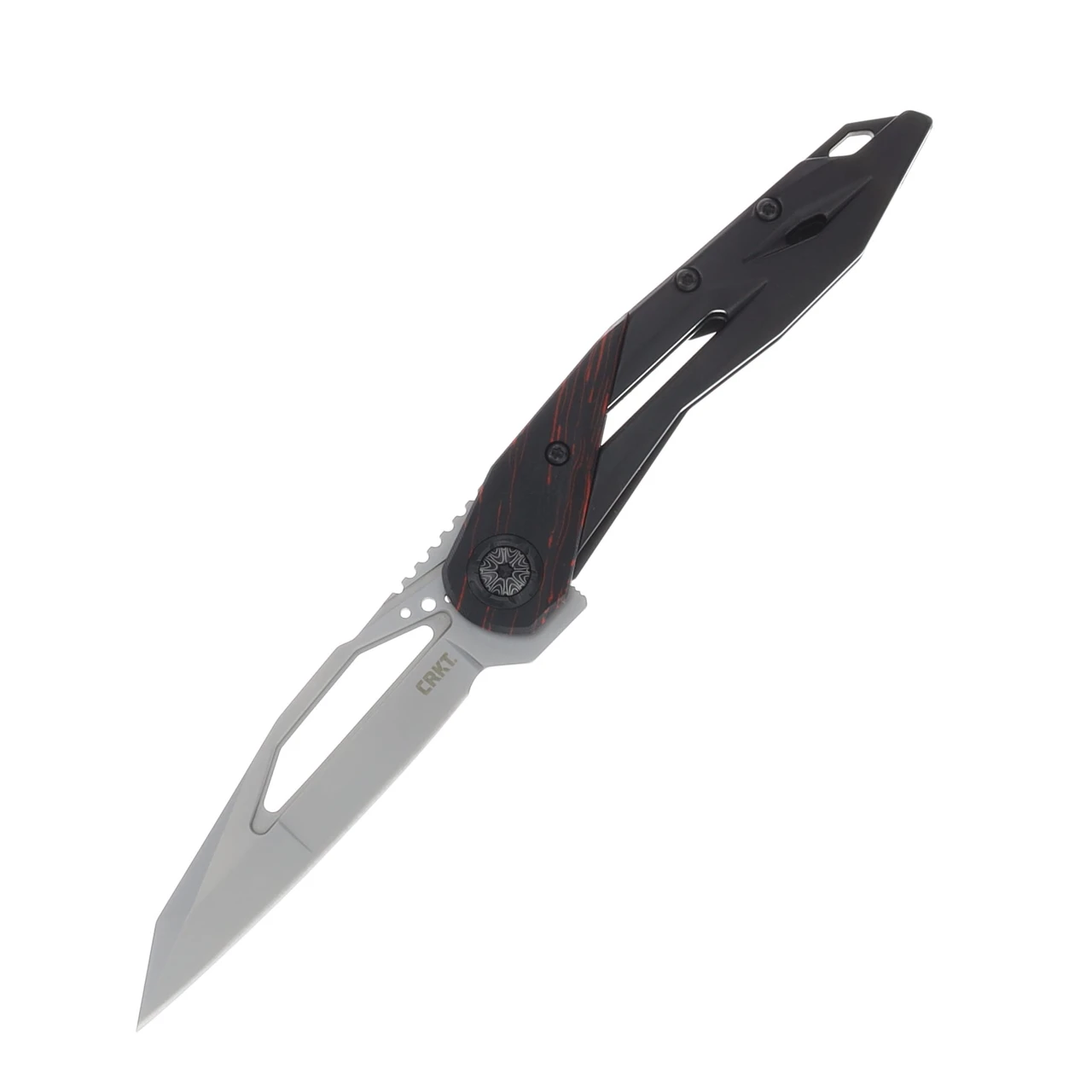  CRKT Nucleus Framelock Folding Knife Red and Black 3.19in Bead Blast CR5702