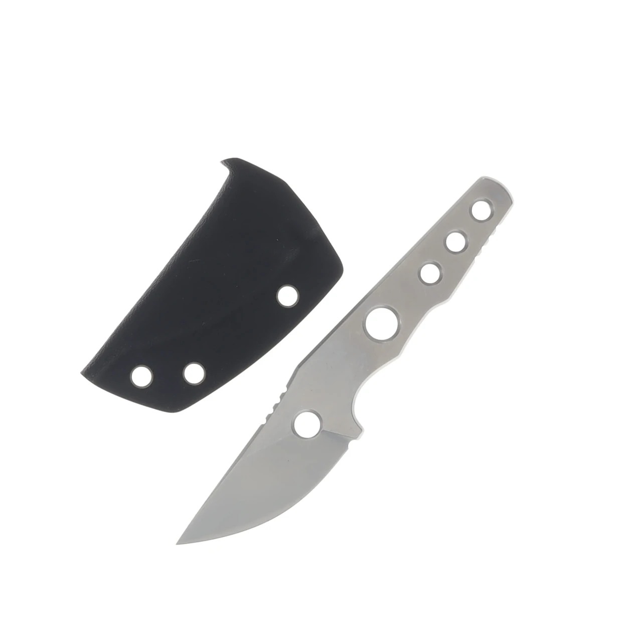 Petrified Fish Bison Neck Knife 2.4in Stonewashed Drop Point