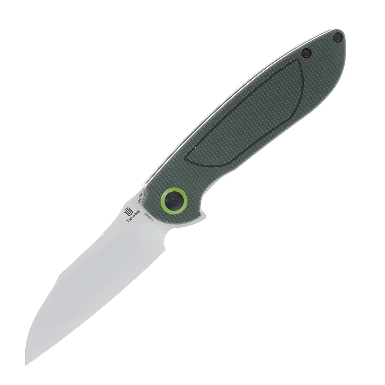 Tenable Prometheus Green 3.29 Inch Plain Stonewash Wharncliffe T1040A2