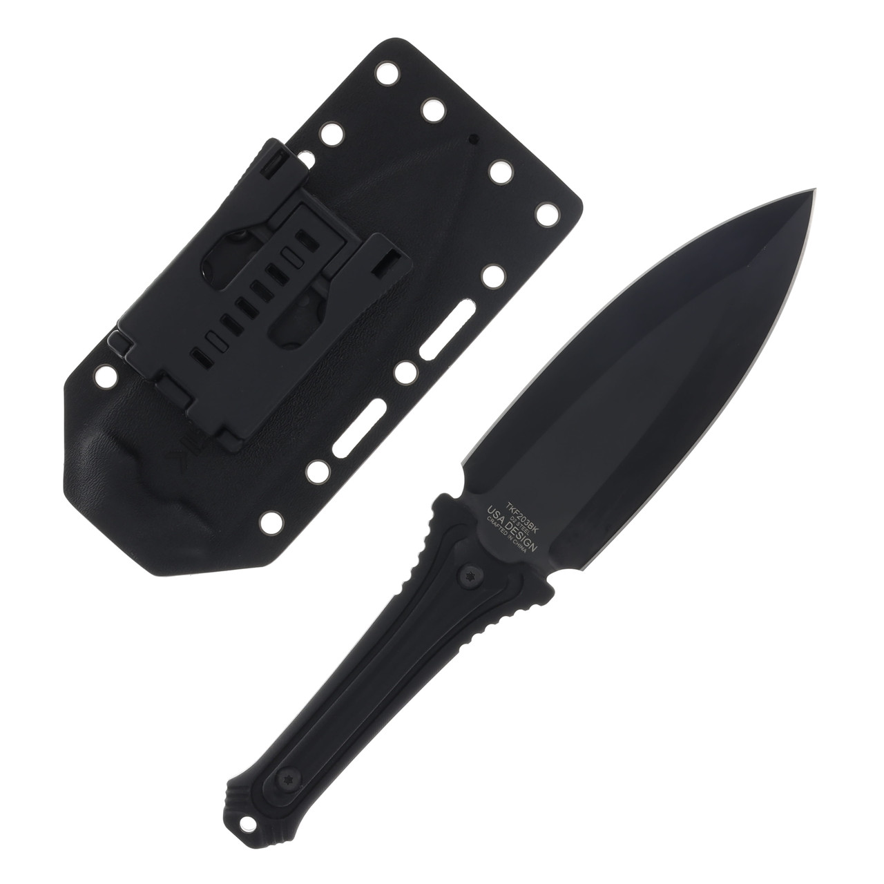Takumitak Sentinel Black G10 5.5in Black Spear Point Fixed Blade