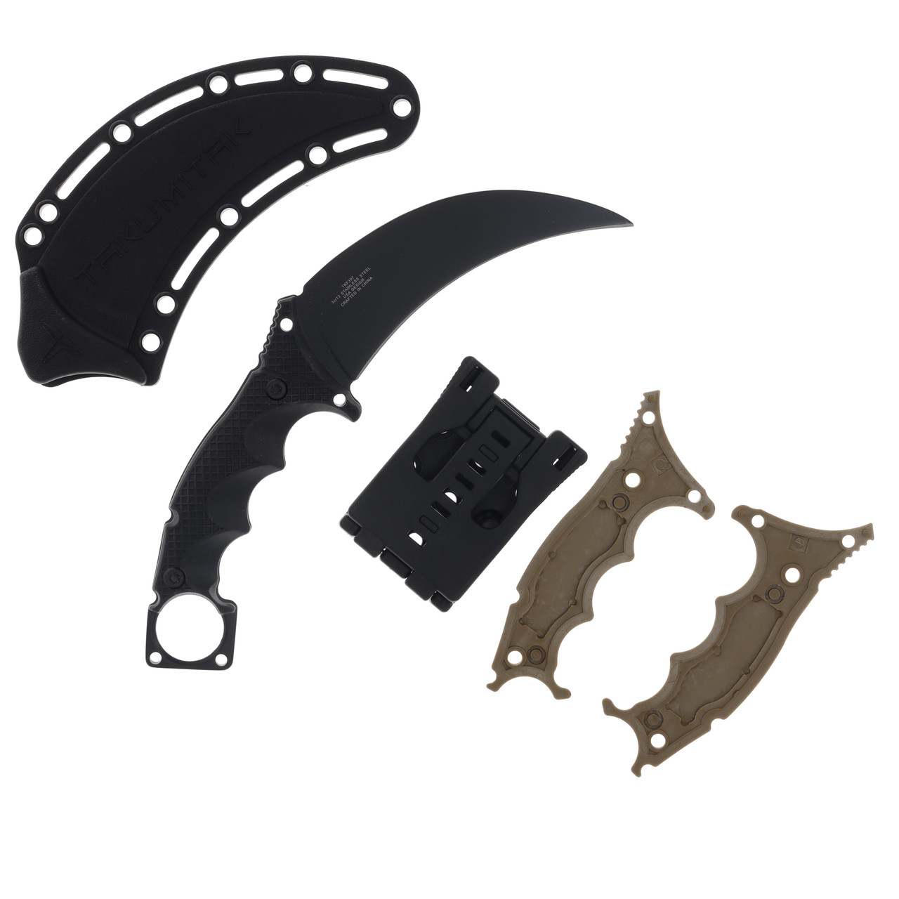 Takumitak Midnight 4.75in Black Oxide Karambit Fixed Blade Knife