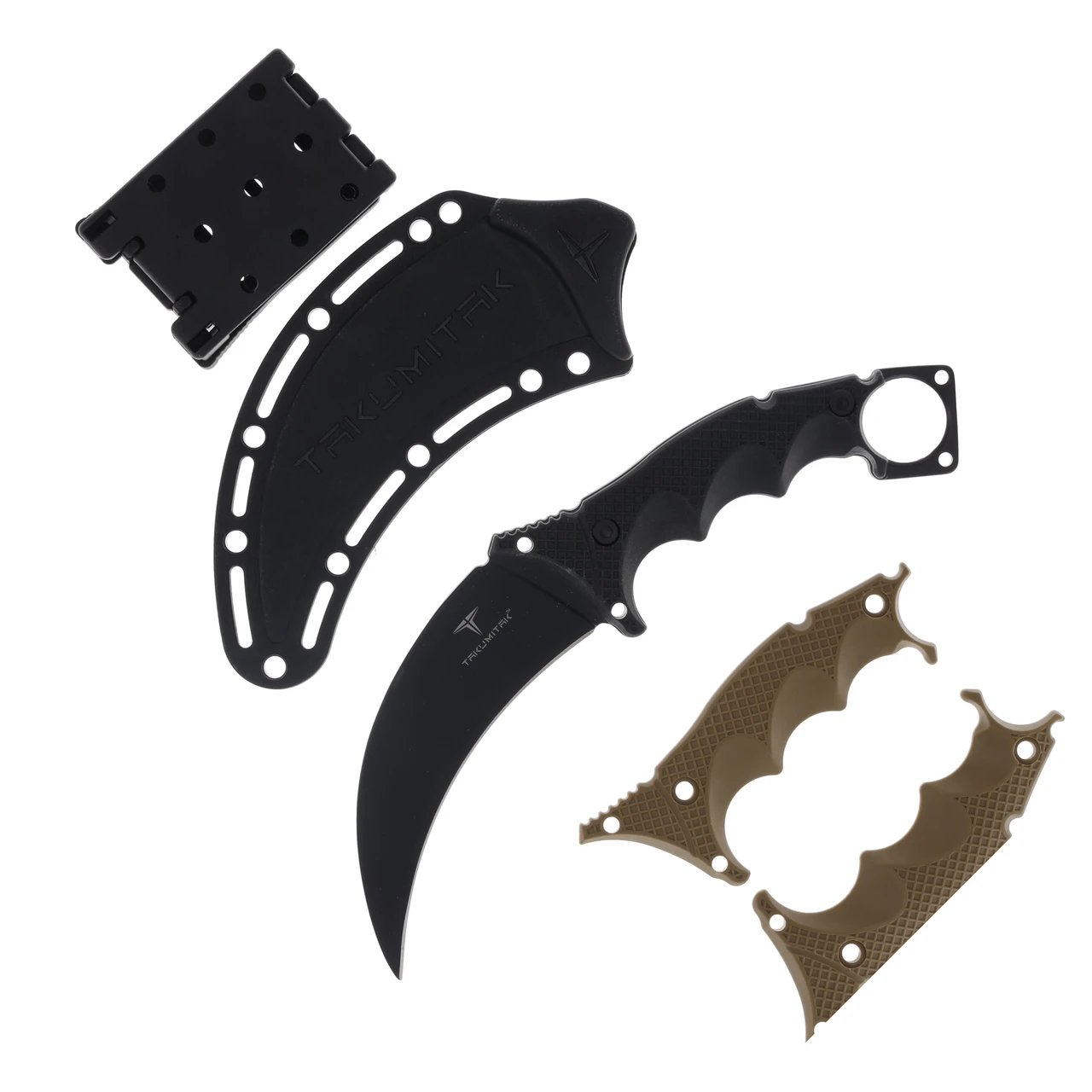 Takumitak Midnight 4.75in Black Oxide Karambit Fixed Blade Knife