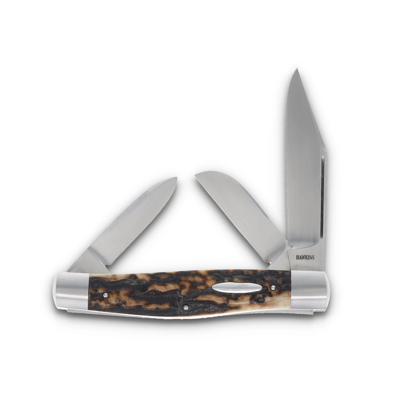 Hawkins Knives Stockman CPM 154 Blade Sambar Stag Handle