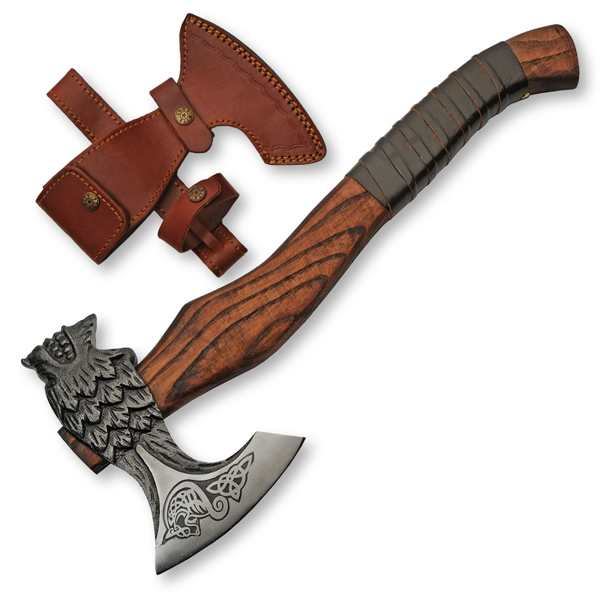 Szco Wolf Hammer Axe Burnt Ash 5.75 Inch Plain Satin Axe
