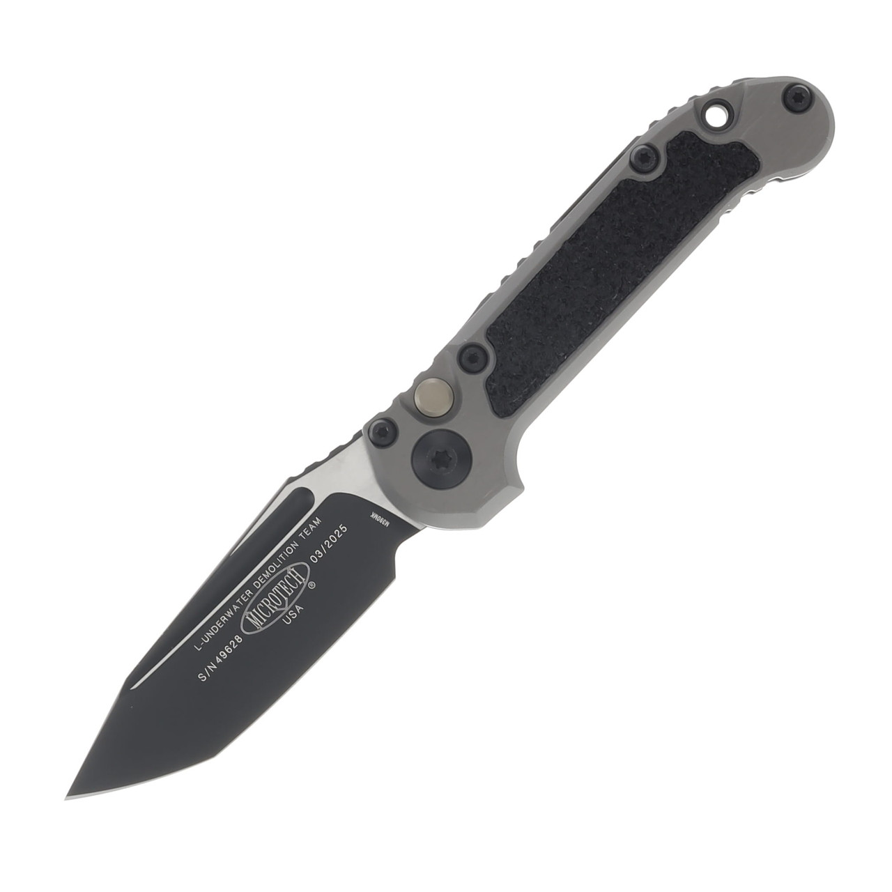 Microtech LUDT Automatic Knife Gen III Black Tanto Natural Clear AUMT11361NC