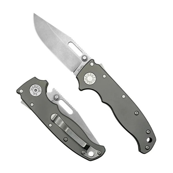 Demko Knives AD20.5 Shark Lock Titanium Folding Knife 3in Clip Point 205-20CV-TI-CP