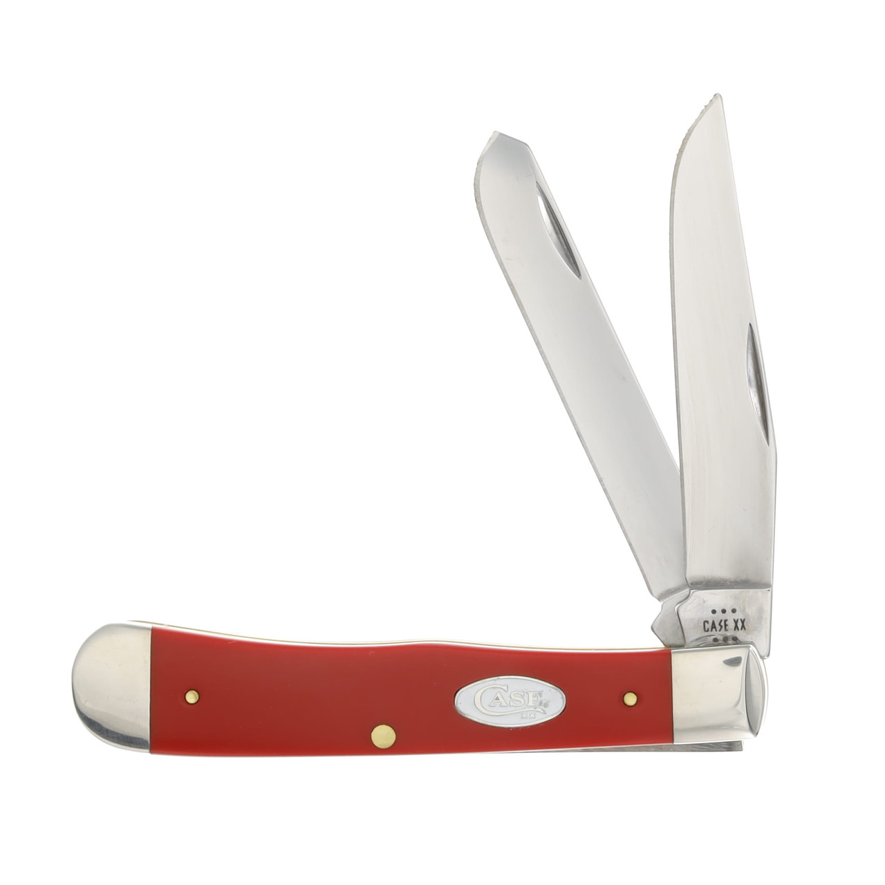 Case XX Red Smooth Synthetic White SparXX Trapper Folding Knife CA56980