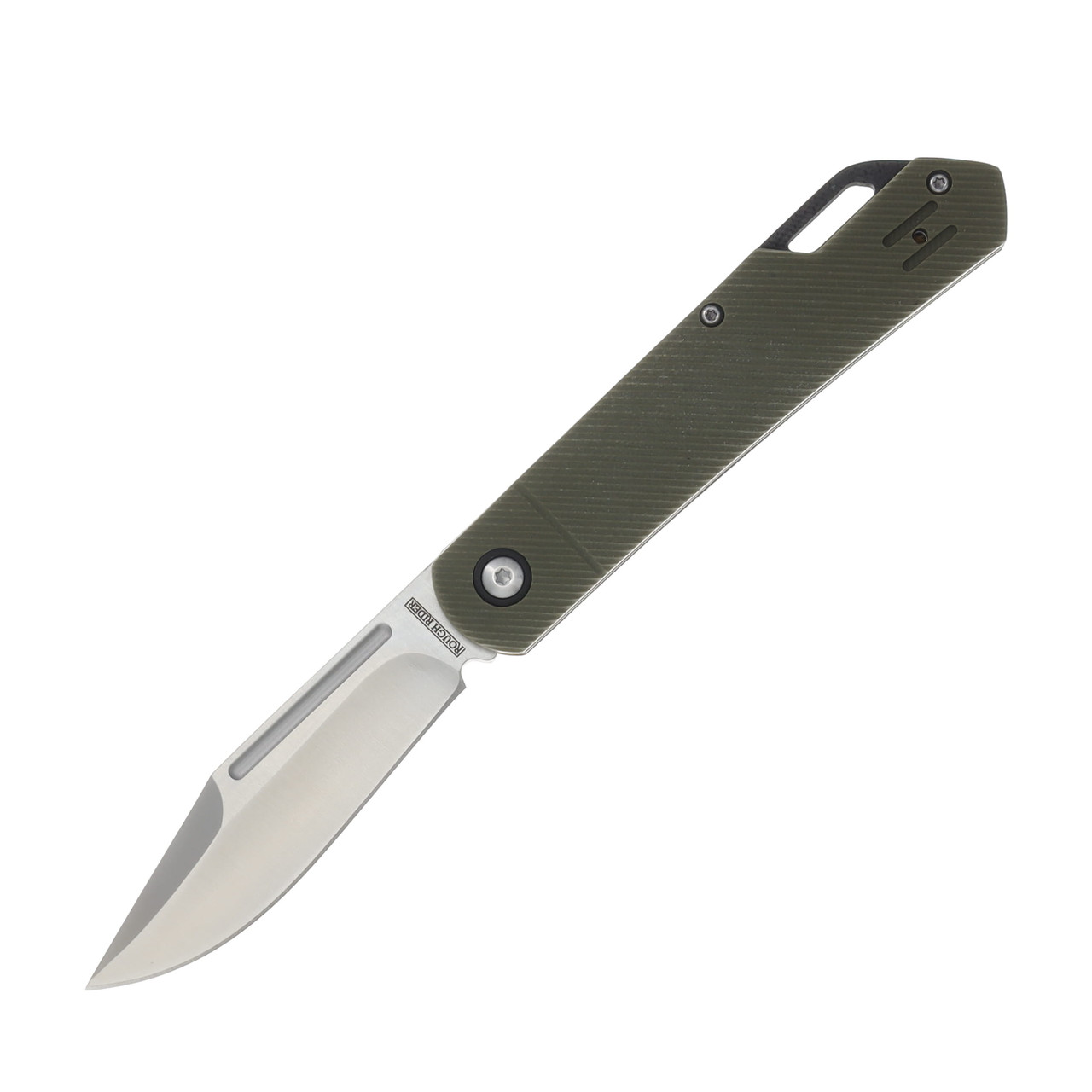 Rough Rider Green G-10 Slip Joint Folding Knife RR2697 - Smoky