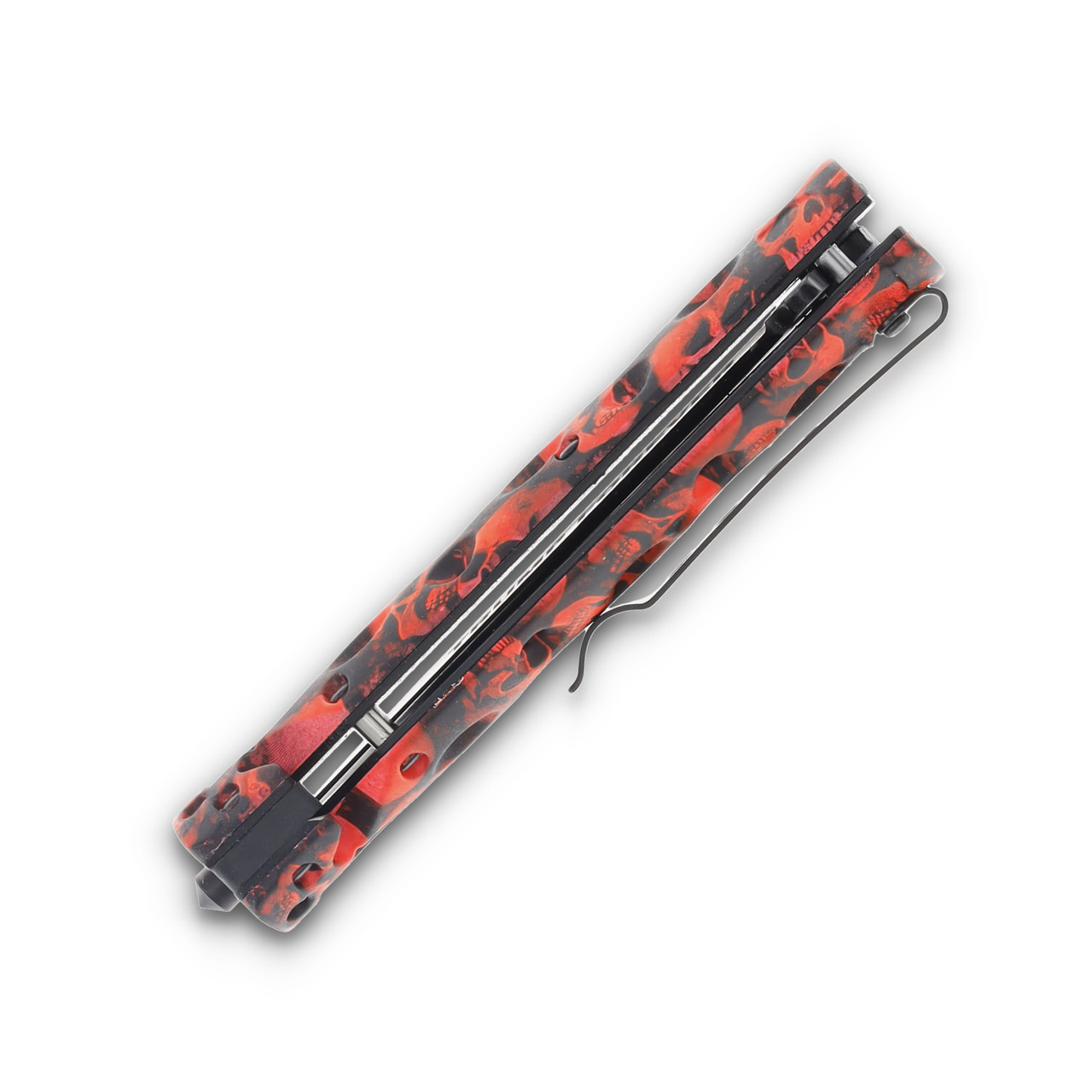 Szco Trump Forever Red Skull Folding Knife 4.75in Closed TR-0325RD