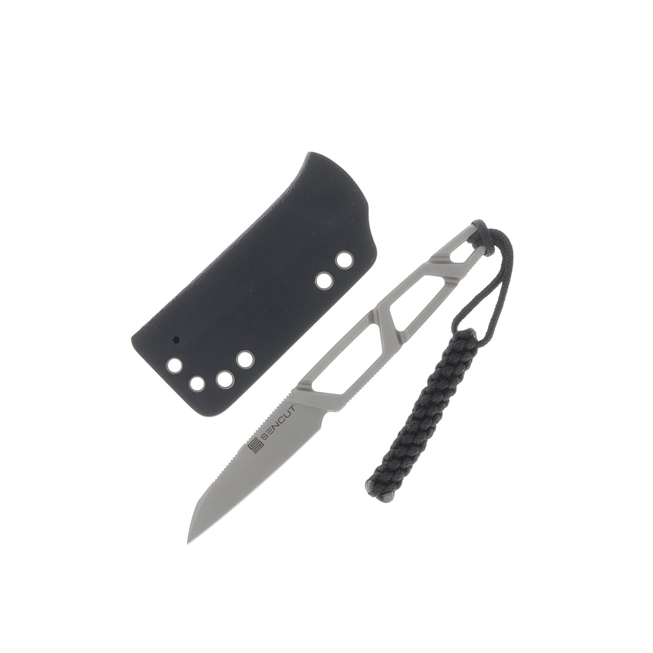SENCUT Texo Fixed Blade Stonewash 1.97in Plain Stonewash Reverse Tanto S23095-2