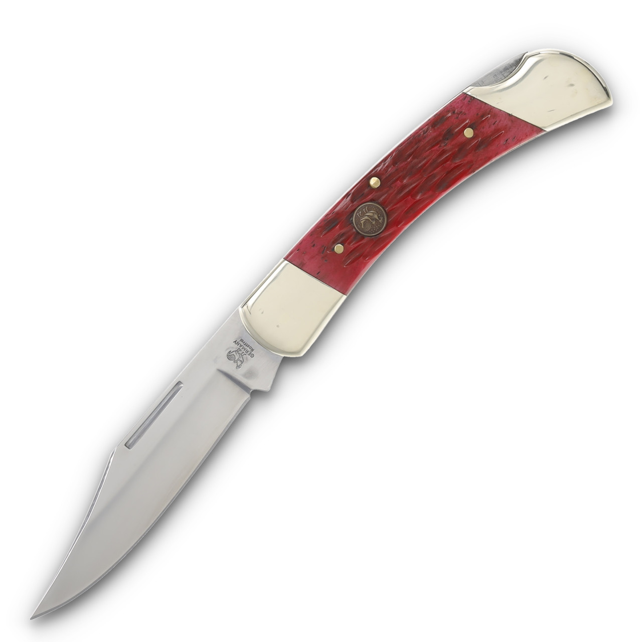 Hen & Rooster Single Blade Lockback Red Pick Bone HRI361RPB