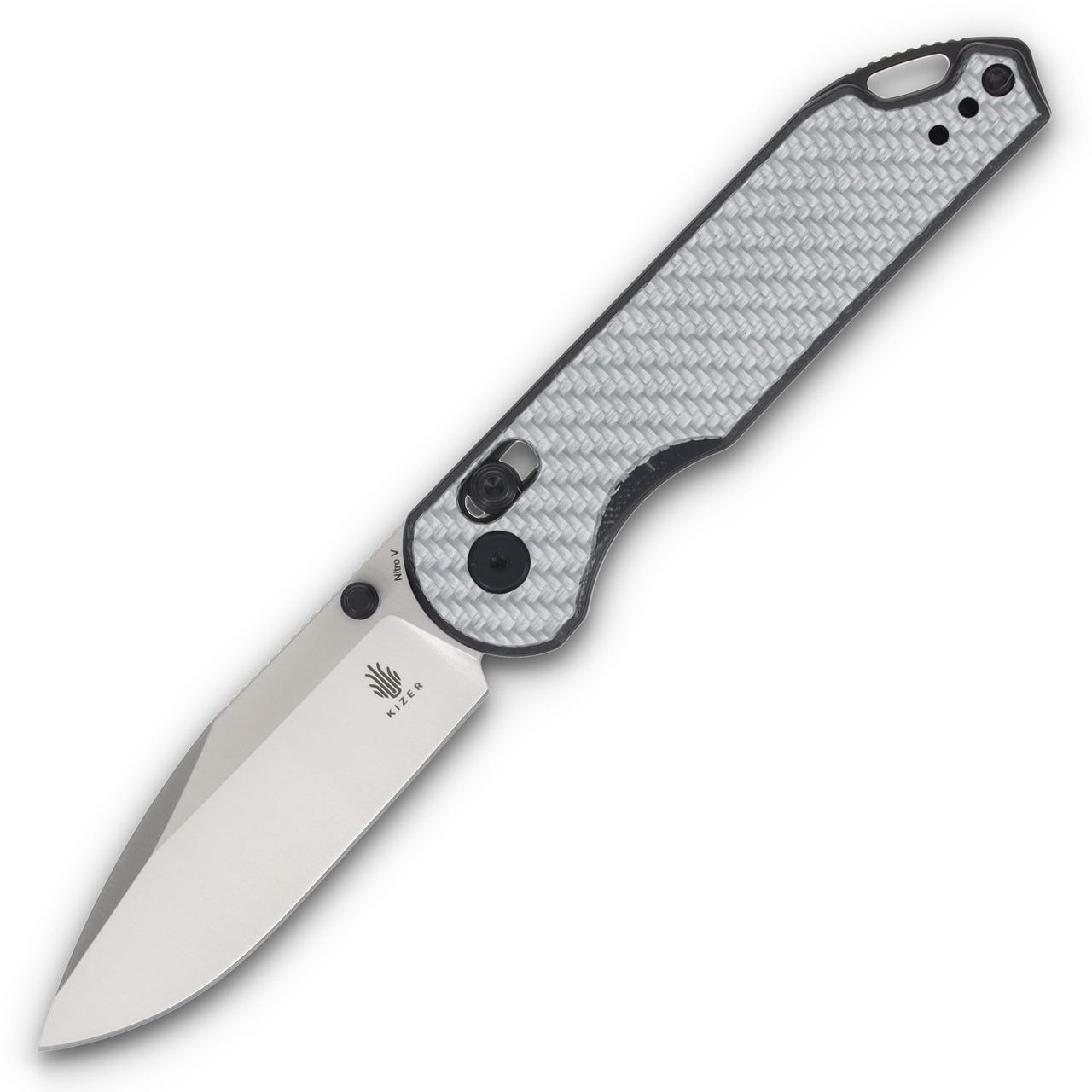 Kizer Assassin Clutch Lock Carbon Fiber G-10 Handle Nitro V Blade