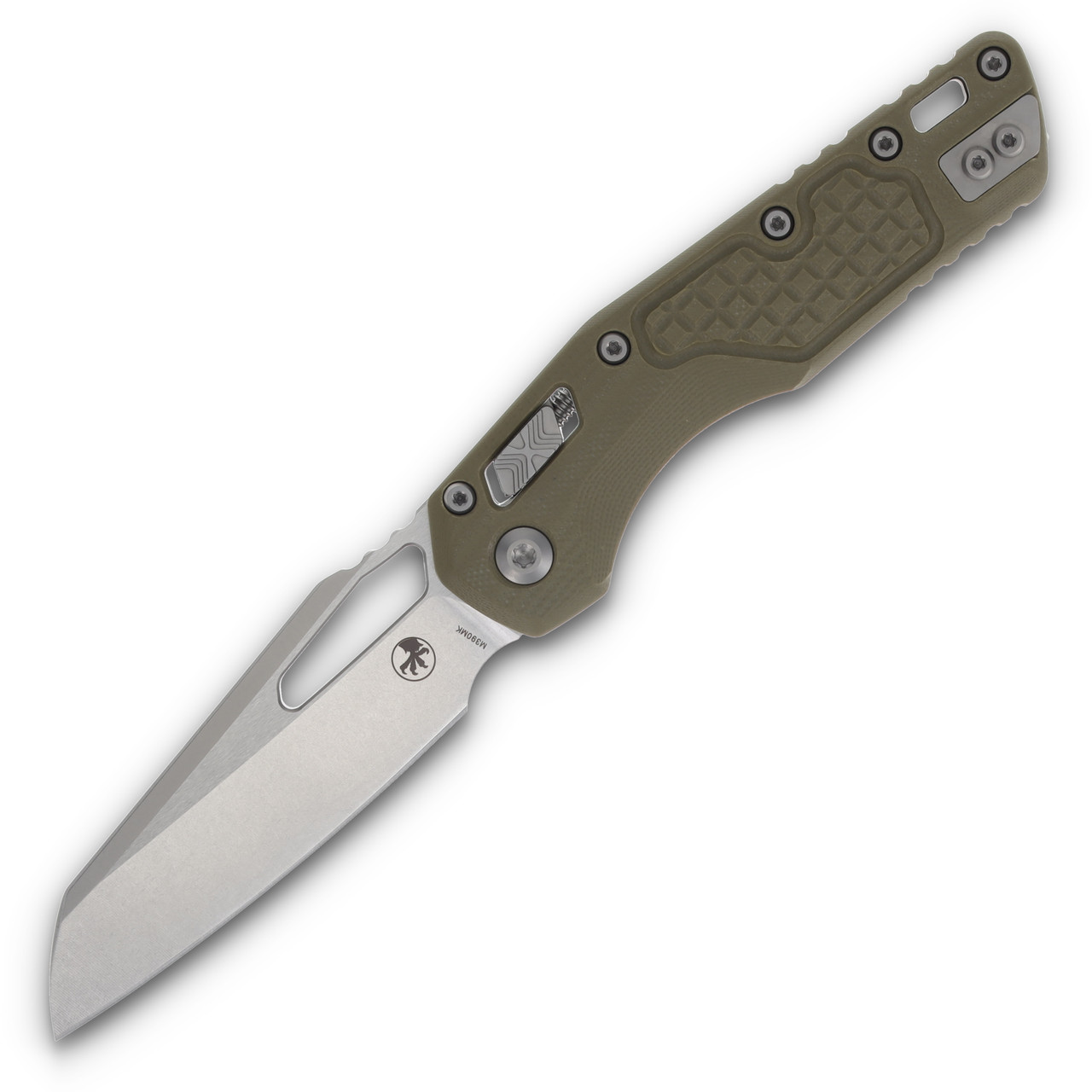 Microtech MSI Lawnman Frag OD Green Folding Knife 3.88” Stonewash Blade