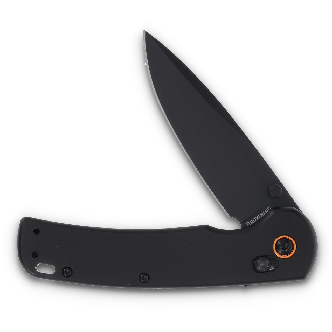 Browning Folder Black With Black Blade Orange Accent BR0546B