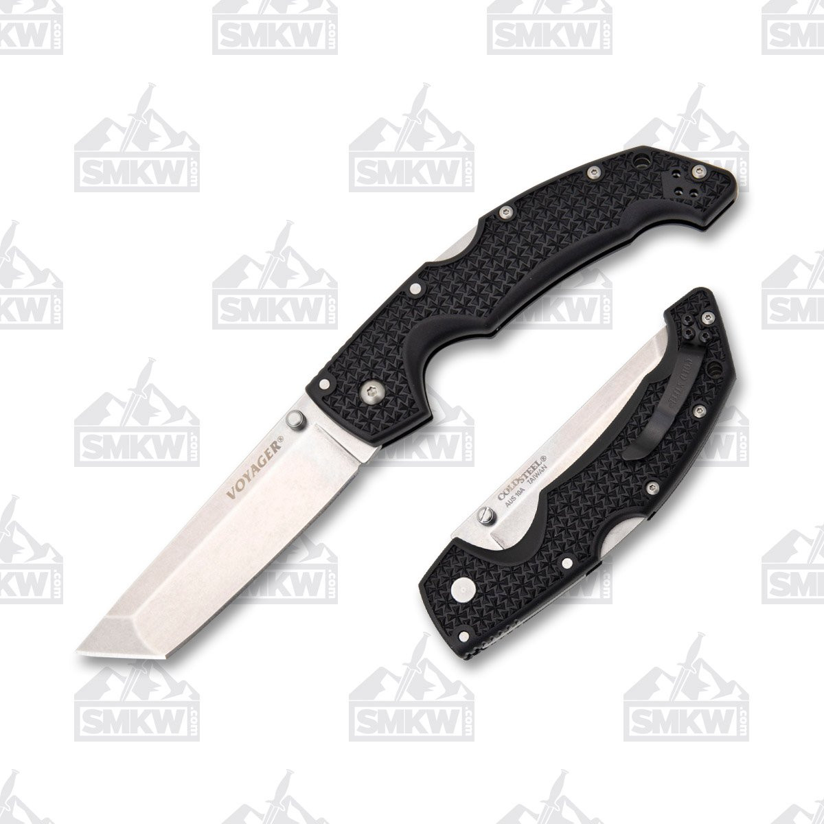 Cold Steel Large Voyager Folding Knife 4in Plain Edge GrivEx