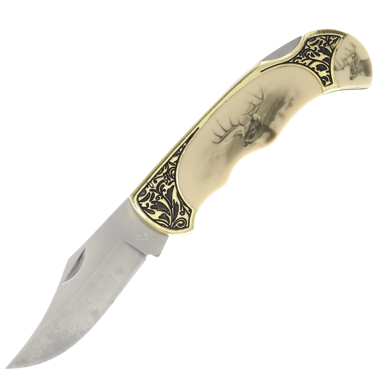 Szco Wildlife Lockback Folding Knife Deer