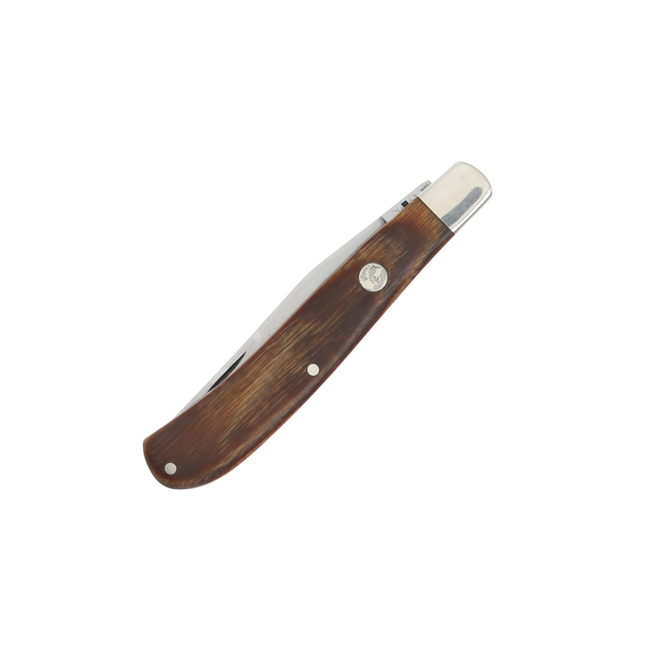 Bear & Son Slimline Trapper Taschenmesser – Klassisches Klappmesser Mit Delrin Griff In Stag-Optik