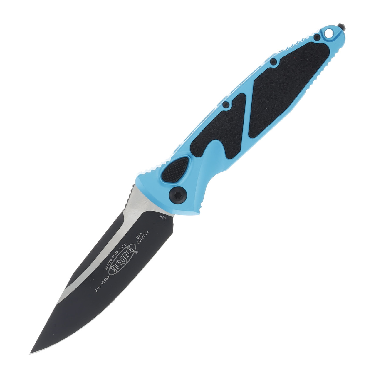 Microtech Socom Elite S/E Auto Knife Turquoise 4in Black Clip Point Blade
