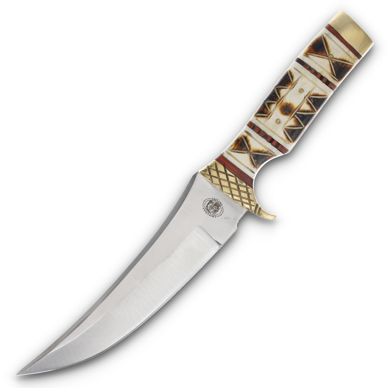 Frost Chipaway 12in Falling Meadow Bone Handle Fixed Blade