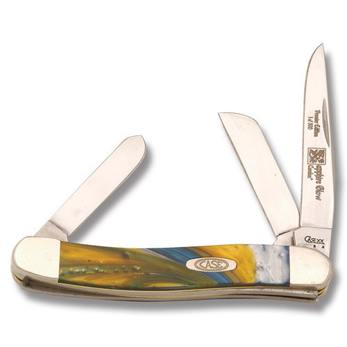 Case Sapphire Glow Corelon Medium Stockman Folding Knife CA9318SG