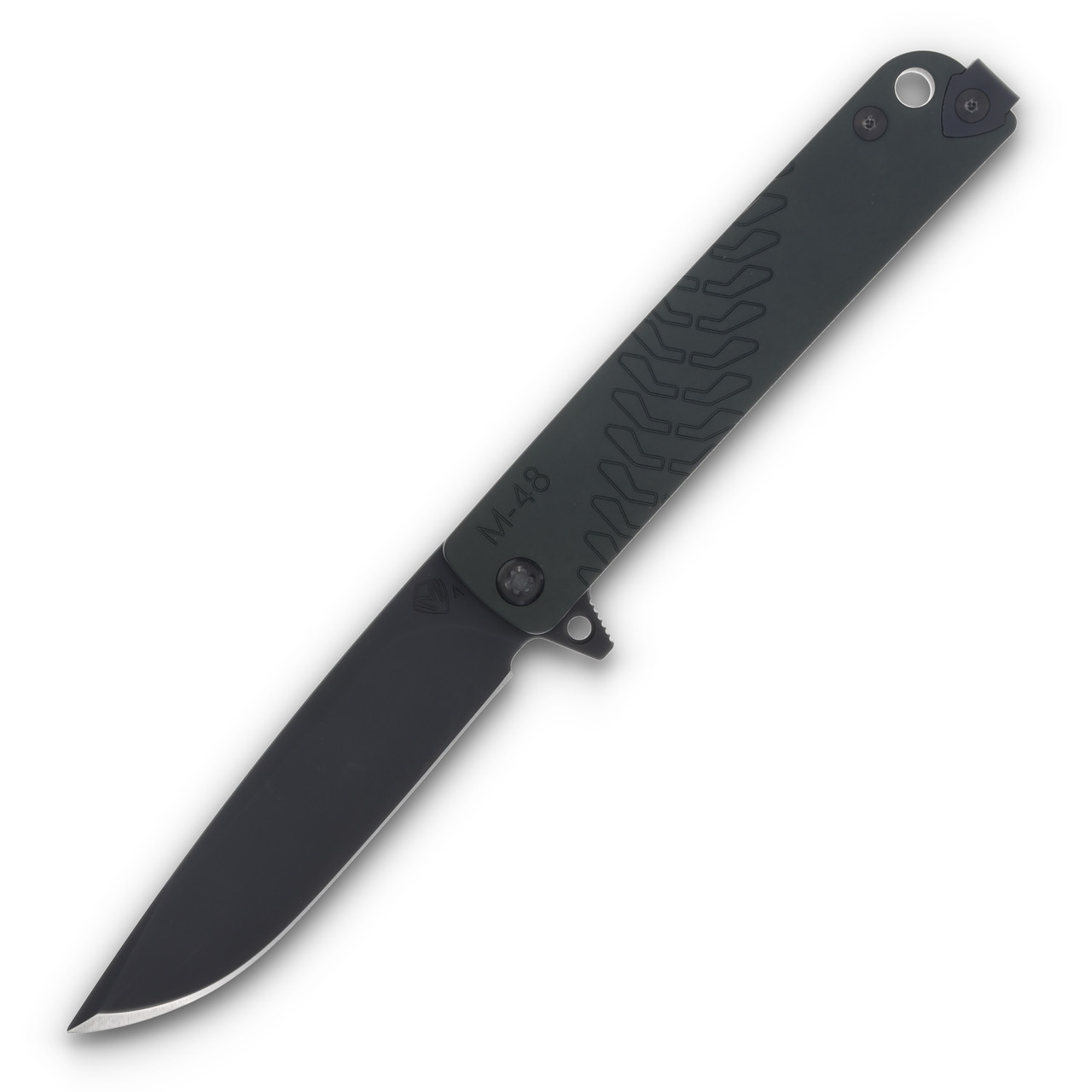 Medford M-48 Folding Knife DLC S45VN/Black Handles/DLC Hardware