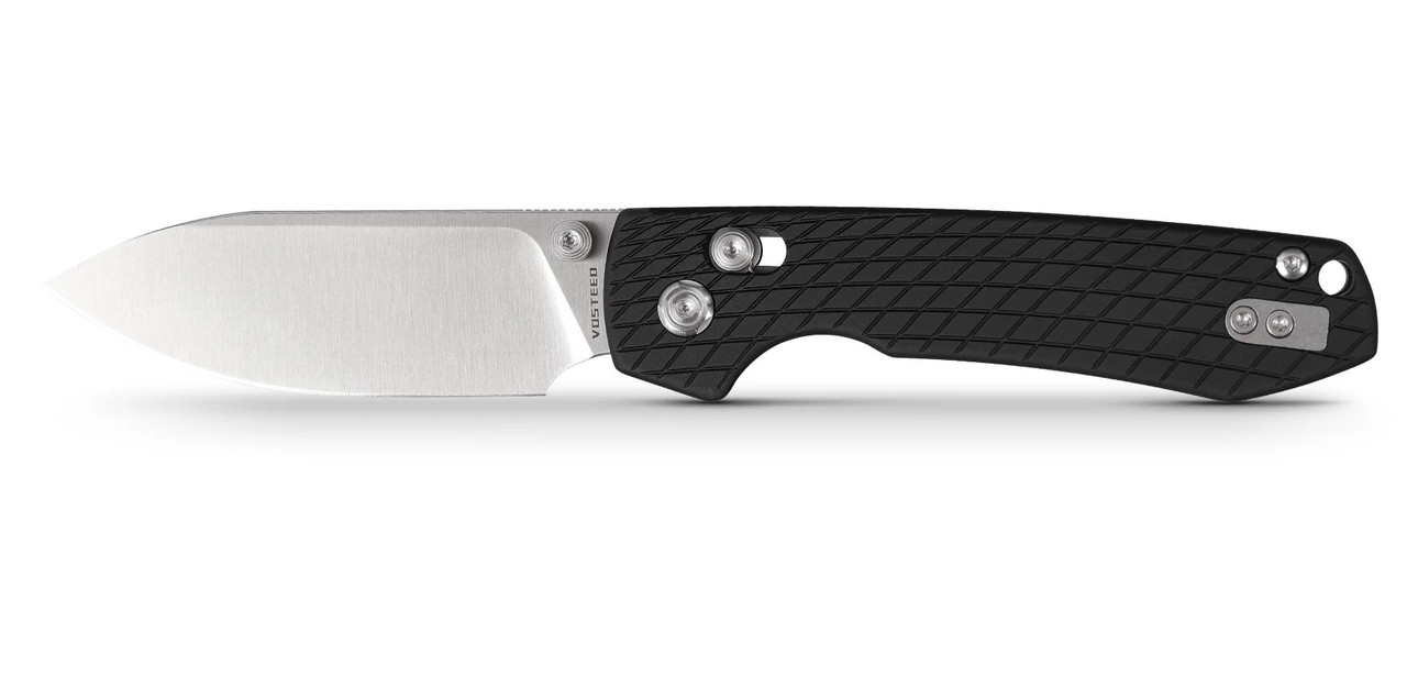 Vosteed Raccoon Folding Knife Satin Nitro-V Black Aluminum A0538