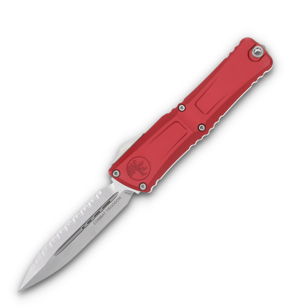 Microtech Combat Troodon DE Gen III Red Stonewash Full Serrated