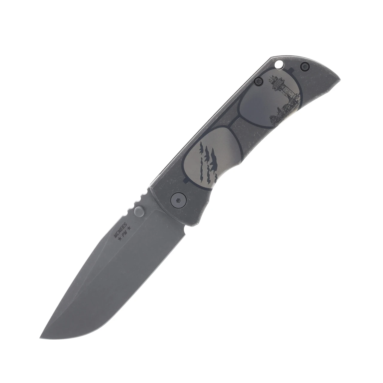 McNees Custom Knives SMKW Exclusive Atomic Manual Folding Knife Maverick Edition