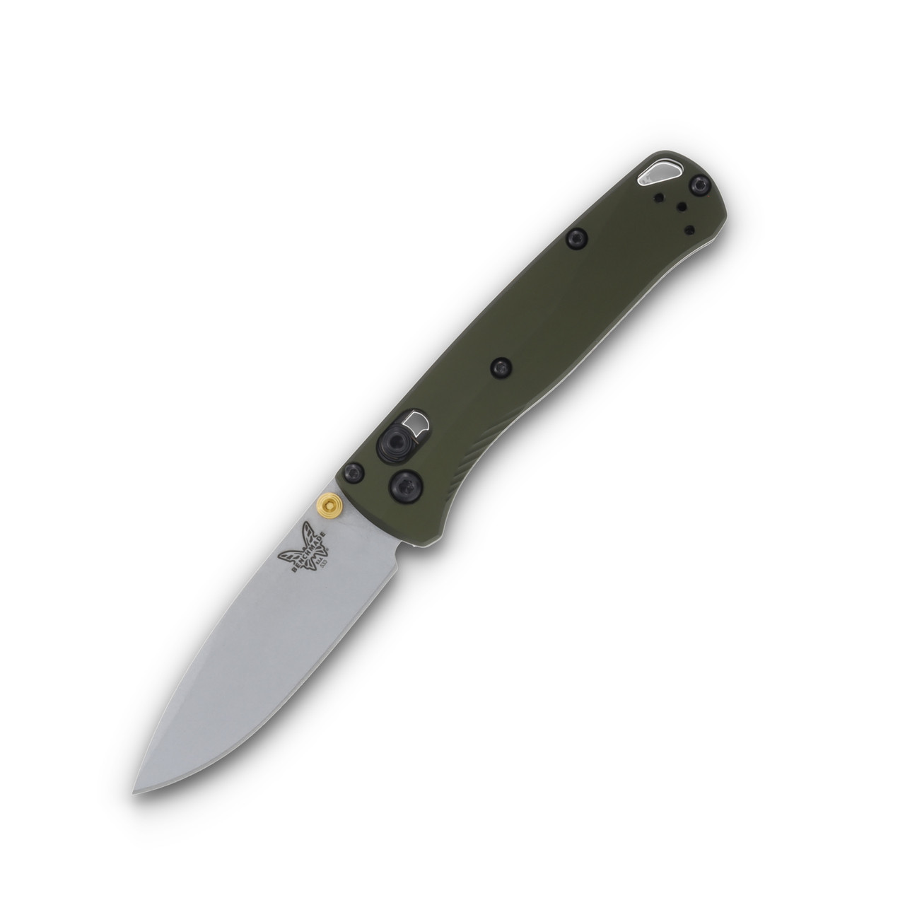 Benchmade Mini Bugout Axis Lock CPM S90V Drop Point Woodland Green Aluminum Handle BM533SL-10