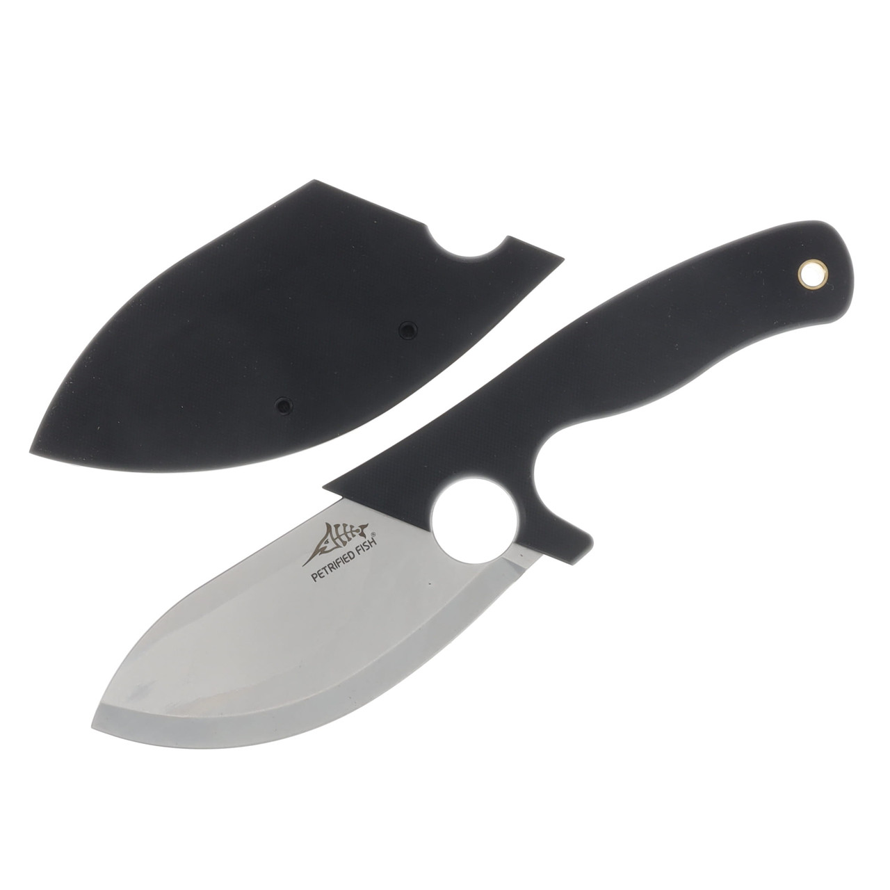 Petrified Fish EEL Fix Blade 9cr18mov Stonewash Black G10 PFH01DW