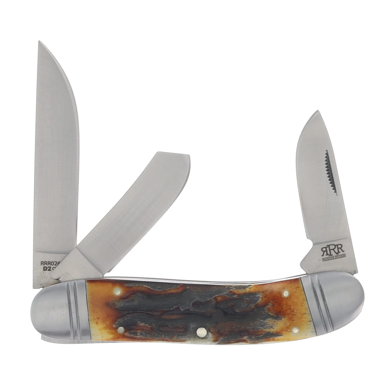 Rough Ryder Reserve Cinnamon Stag Bone Roundup Folding Knife