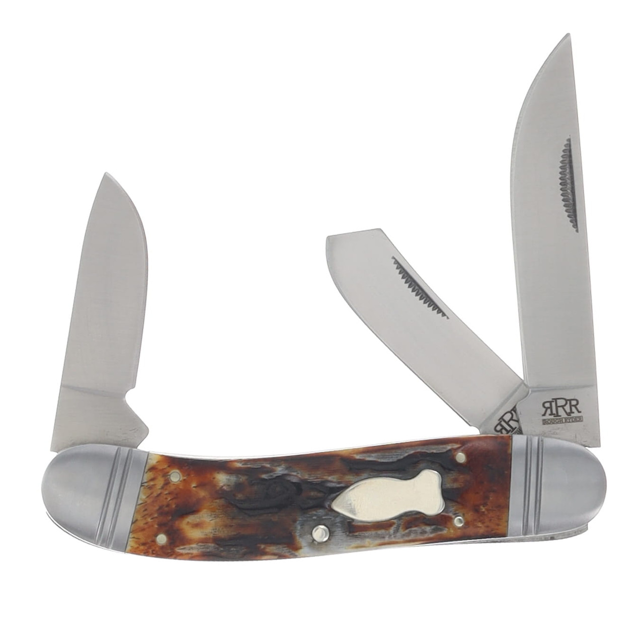 Rough Ryder Reserve Cinnamon Stag Bone Roundup Folding Knife