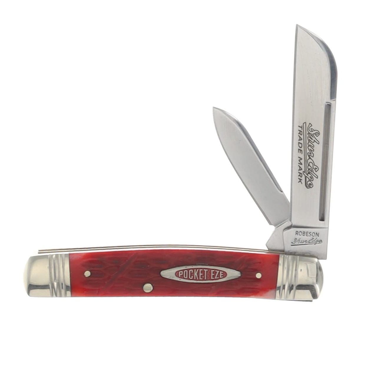 Robeson Congress Jack Red Wormgroove Jigged Bone Folding Knife ROB626056