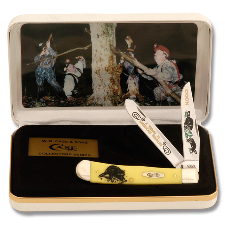 かずん Case XX Limited Edition Coon Hunt Trapper Smooth Yellow Synthetic