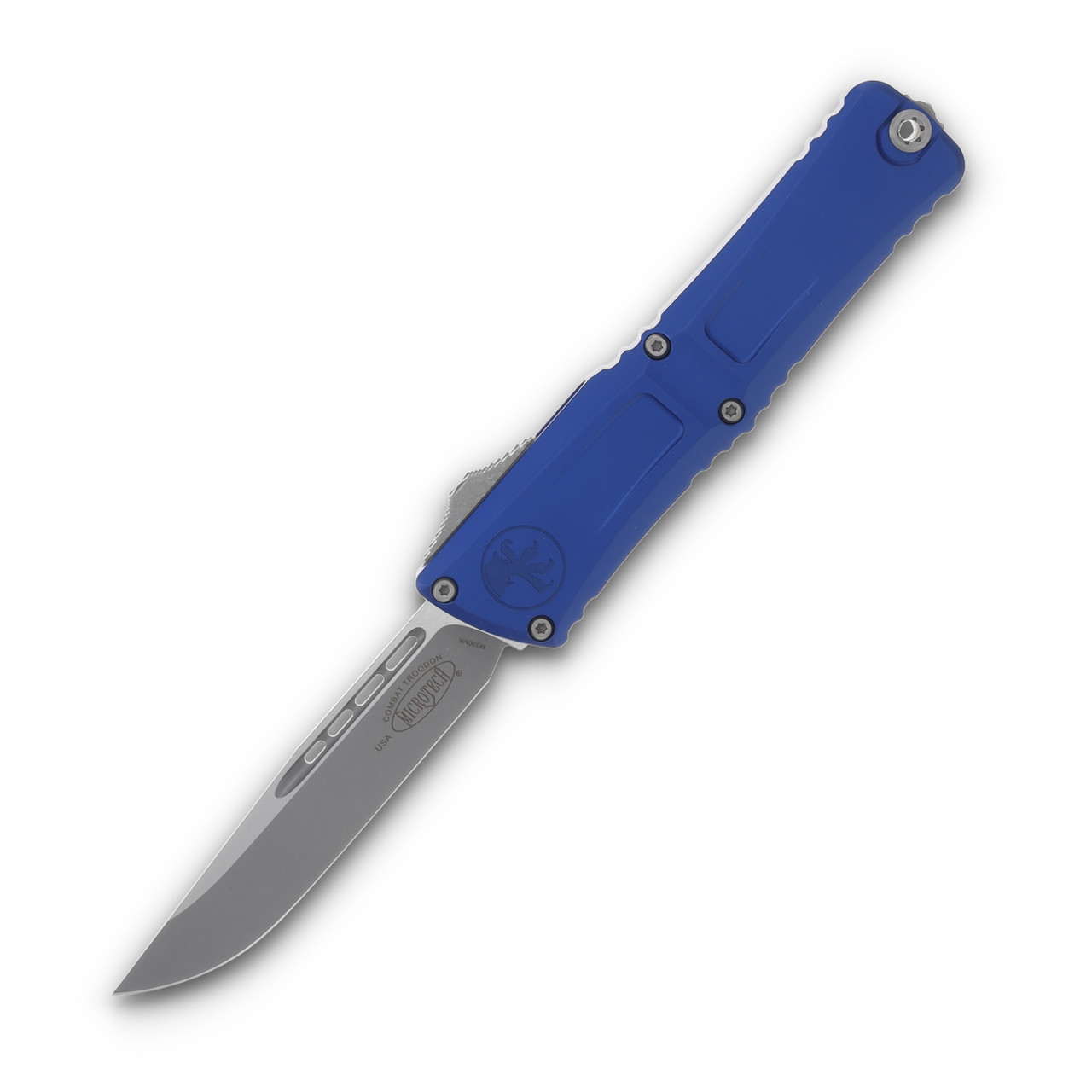 Microtech Combat Troodon Gen III Navy Blue OTF SE Apocalyptic Drop Point