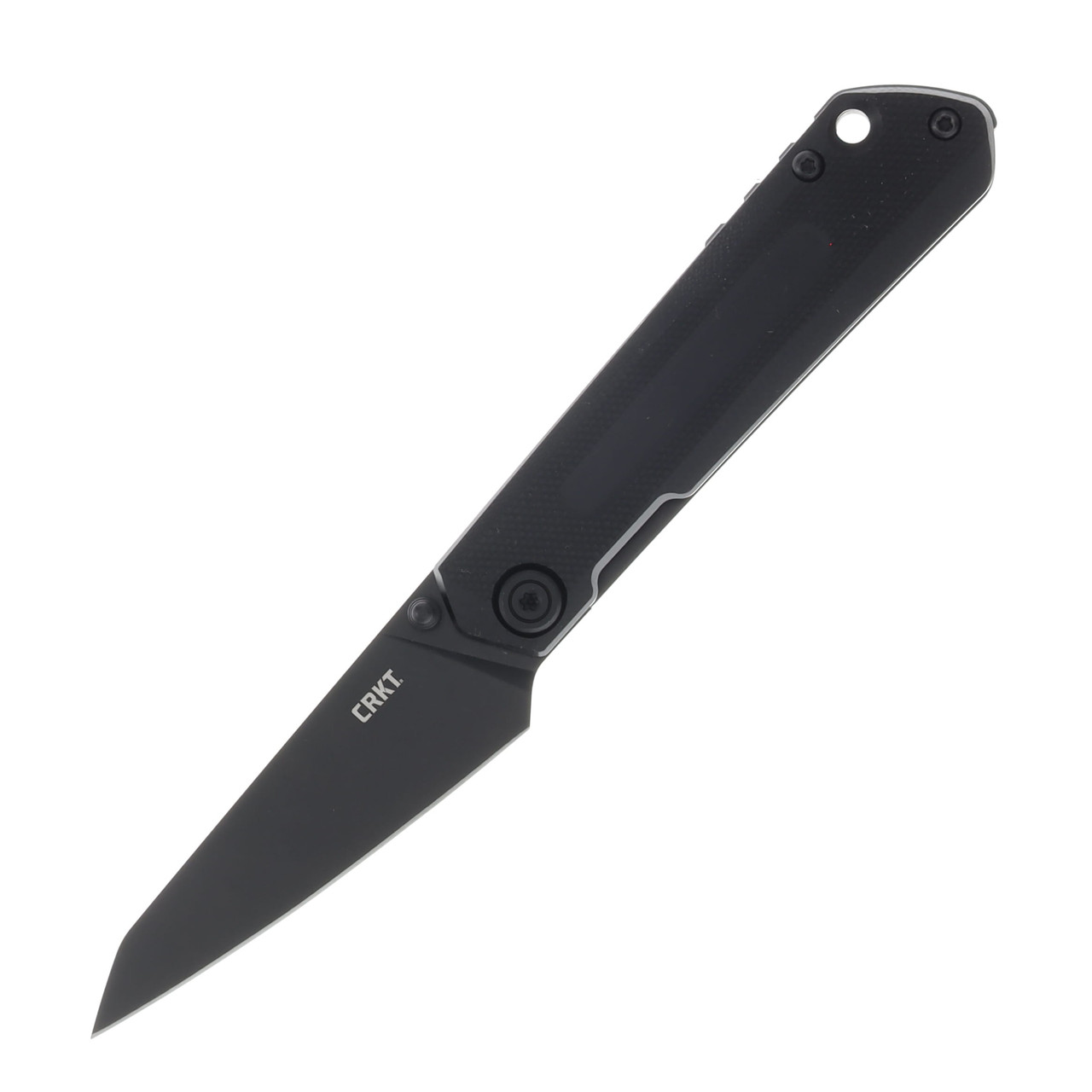 CRKT Straight Folding Knife 2.6 Inch Plain Black Oxide Wharncliffe