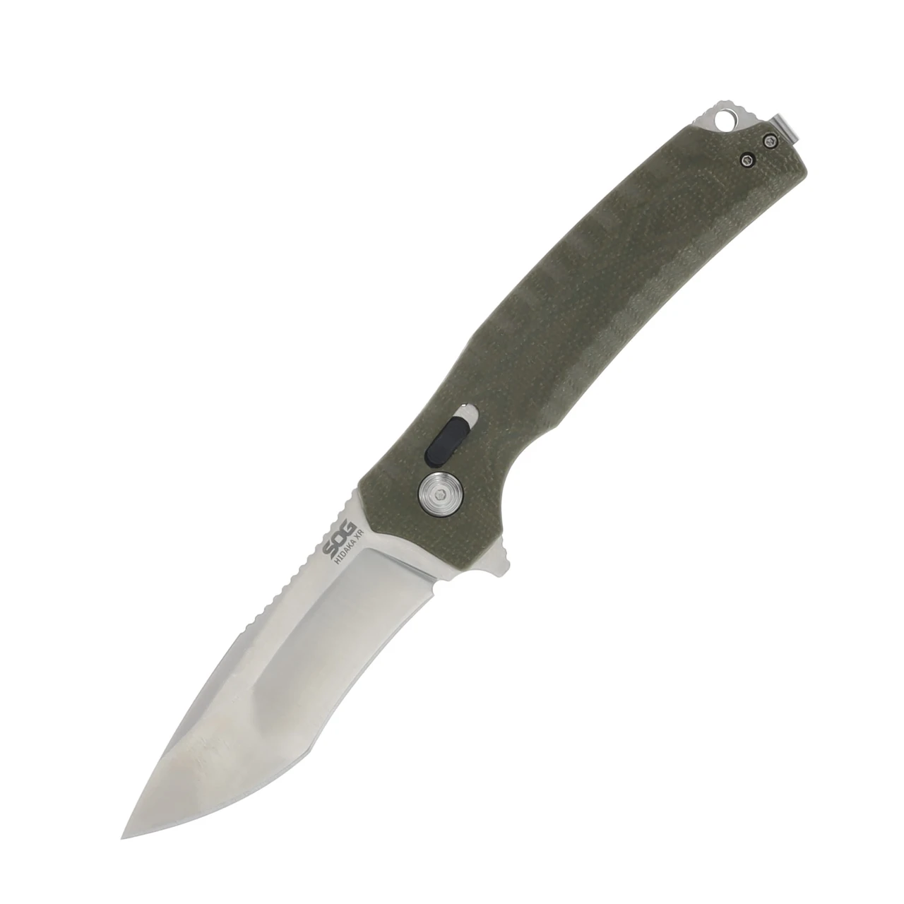 SOG Kiku XR Folding Knife Gray - Black 4 Inch Plain Satin Tanto SOG-12-27-09-57
