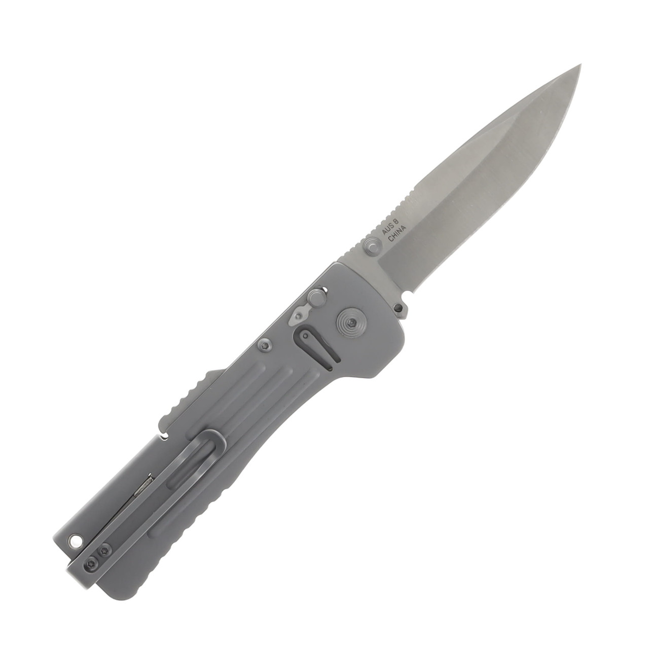 SOG SlimJim 2.0 Assisted Folding Knife Gray Steel 3.18in Satin Clip Point SOG-SJ41-CP