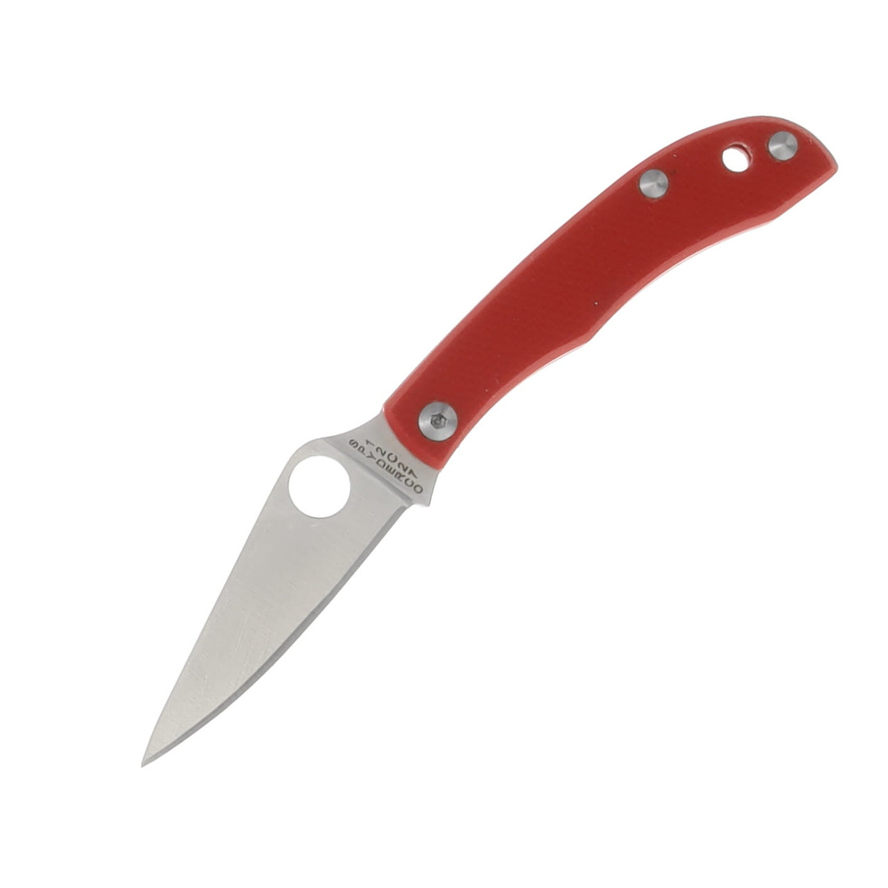 Spyderco Honeybee Folding Knife Red G-10 1.68" Satin Drop Point SPC137GRDP