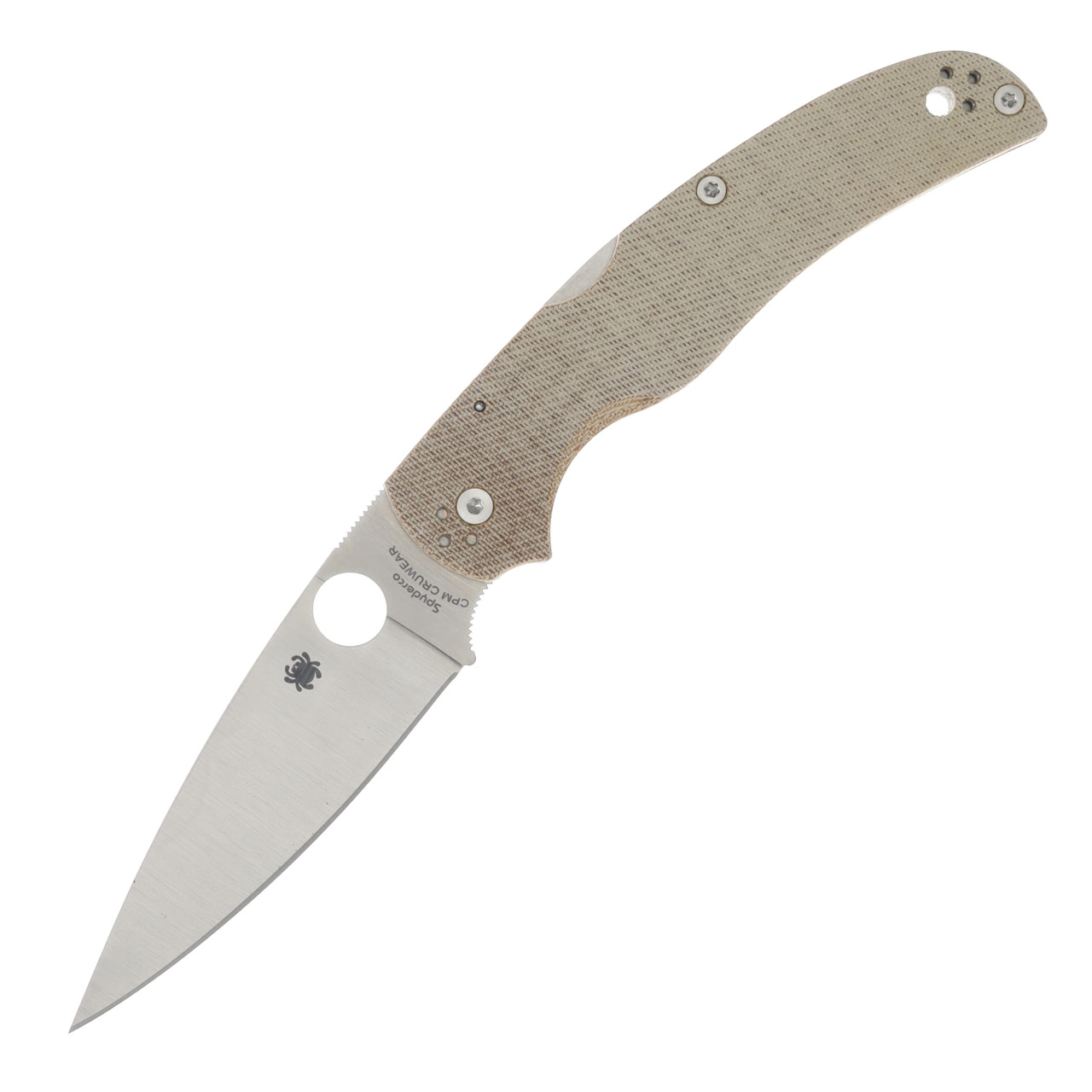 Spyderco Native Chief Brown 4.08 Inch Plain Satin Drop Point SPC244MPCW